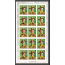 402g Fujeira MNH ** Mi N° 517 / 520 B Scout Pfadfinder scouts Overprint gold dickens non dentelé (imperf) feuilles sheet