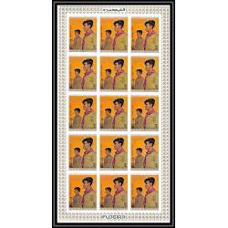402g Fujeira MNH ** Mi N° 517 / 520 B Scout Pfadfinder scouts Overprint gold dickens non dentelé (imperf) feuilles sheet