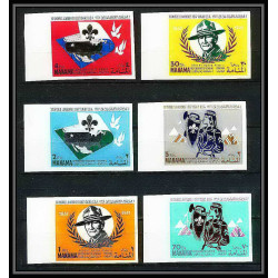 403a - Manama MNH ** Mi N° 31 / 36 B non dentelé (Imperf) Scout (Pfadfinder jamboree scouts) Farragut state park 