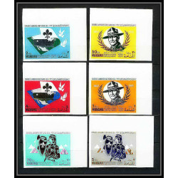 403d - Manama MNH ** Mi N° 31 / 36 B non dentelé (Imperf) Scout (Pfadfinder jamboree scouts) Farragut state park