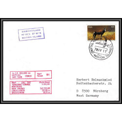 097006 marion island 1/4/1978 rsa south africa antarctic antarctique lettre cover