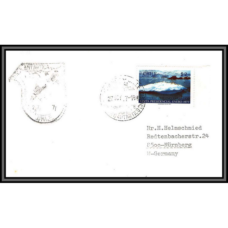 097016 antarctica 27/11/1977 CHILE CHILI antarctic antarctique lettre cover