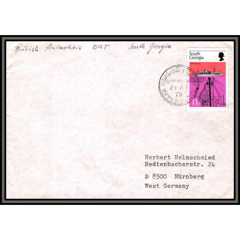 097017 british antarctic 1979 south gerogia antarctic antarctique lettre cover