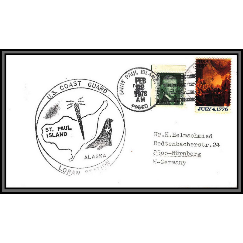 097024 st paul island 22/2/1978 alaska usa arctique arctic north pole lettre cover