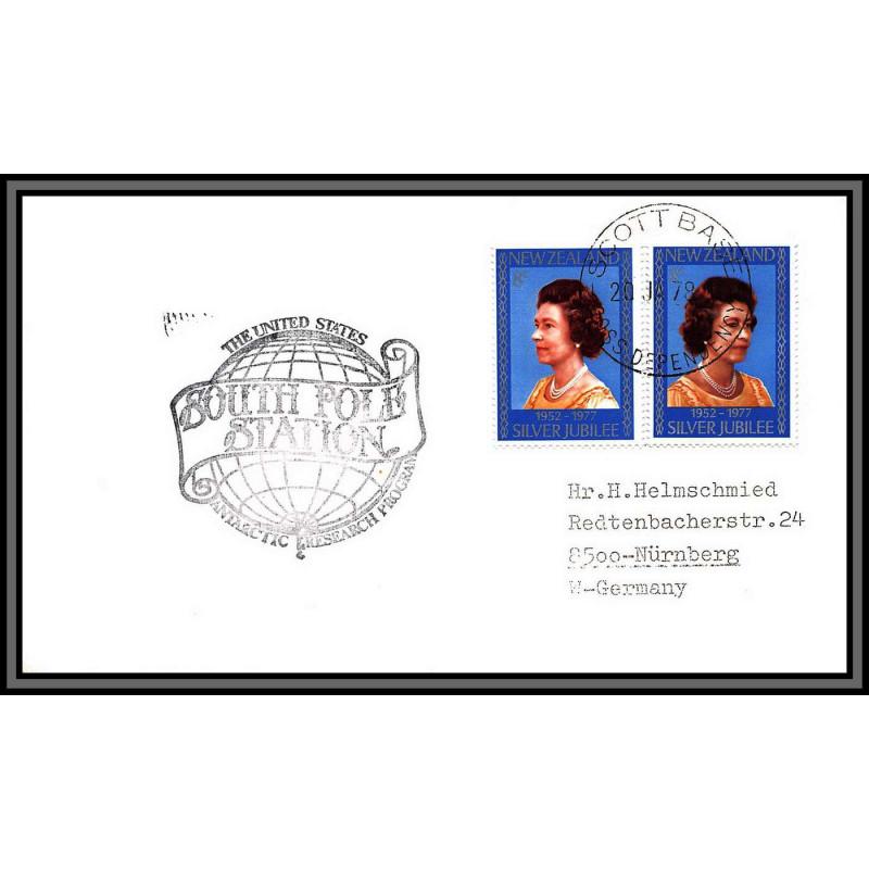 097037 scott base ross outh pole station 1978 new zeland nouvelle zelande antarctic antarctique lettre cover