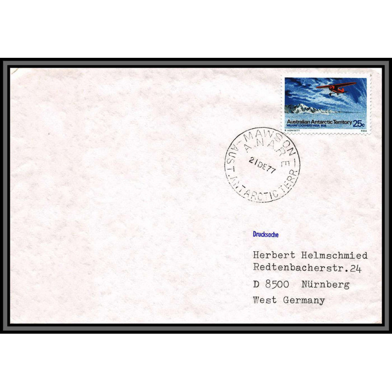 097044 mawson 21/12/1977 australian antarctic territory antarctic antarctique lettre cover