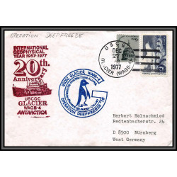097051 deepfreeze USCGC glacier WAGB 4 27/12/1977 usa antarctic antarctique lettre cover
