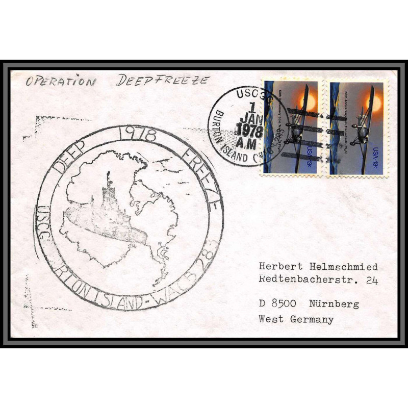 097061 usa depp freeze 1/1/1978 antarctic antarctique lettre cover