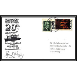 097069 signé signed deepfreeze usns schuyler otis bland 11/1/1978 usa antarctic antarctique lettre cover