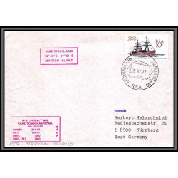 097082 marioneiland marion island 28/11/1977 rsa south africa arctique arctic north pole lettre cover