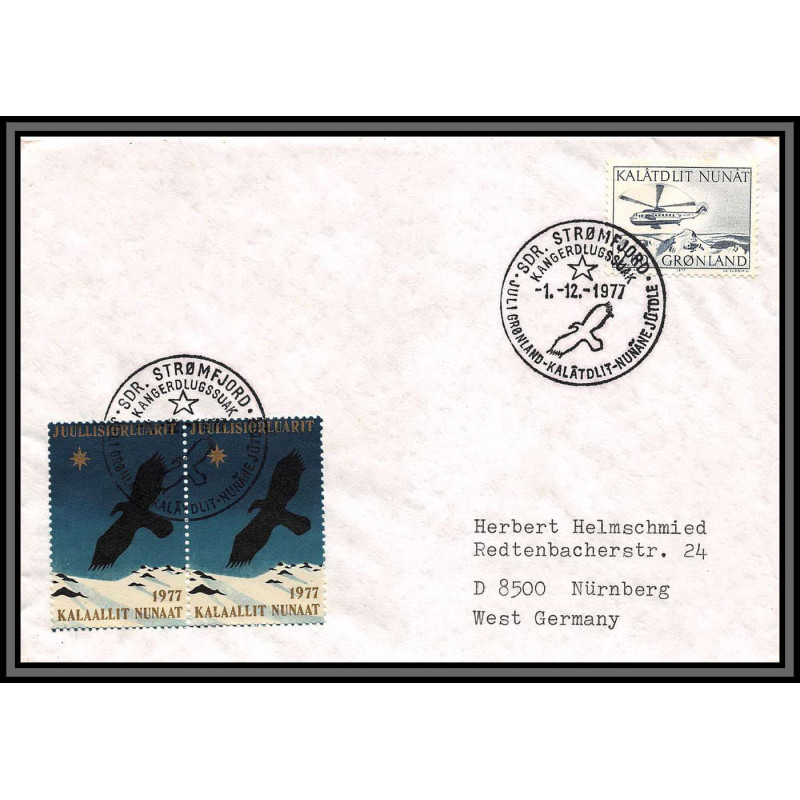 097156 stromfjord gronland groenland 1/12/1977 arctique arctic north pole lettre cover