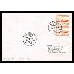 097157 disko gronland groenland 13/12/1977 arctique arctic north pole lettre cover