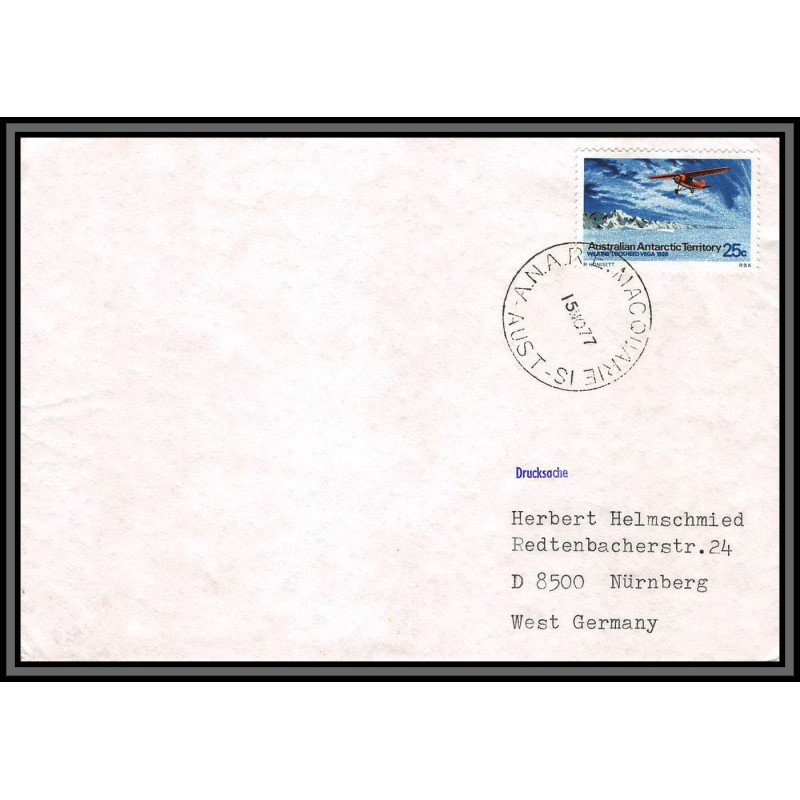 097158 australian antarctic territory 15/11/1977 antarctic antarctique lettre cover