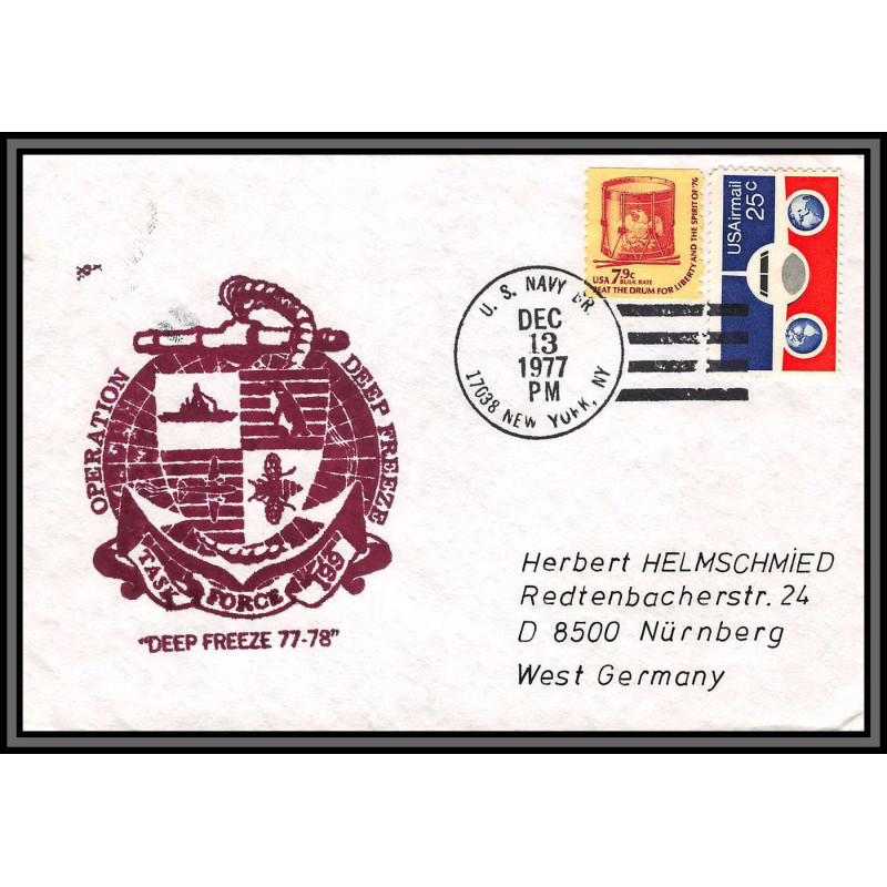 097159 deep freeze 77/78 us navy 13/12/1977 usa antarctic antarctique lettre cover