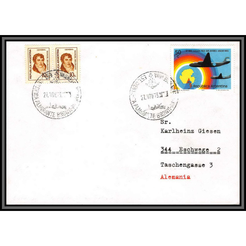 097167 argentine argentina 27/11/1973 antarctic antarctique lettre cover