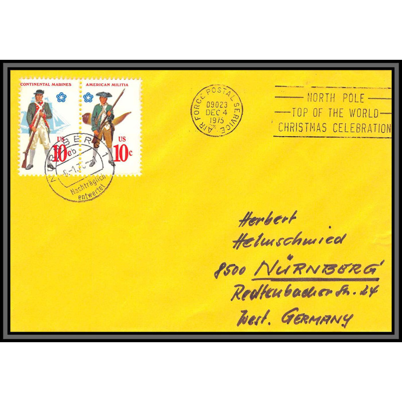 097175 air force 4/12/1975 usa arctique arctic north pole lettre cover