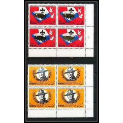 404c - Manama MNH ** Mi N° 31 / 36 A Scout (Pfadfinder jamboree scouts) Farragut state park 1967 BLOC 4