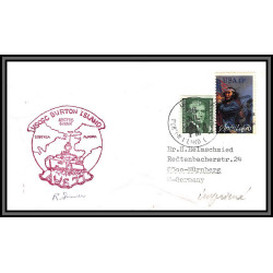 097182 signé signed uscgc burton island 16/7/1977 usa arctique arctic north pole lettre cover