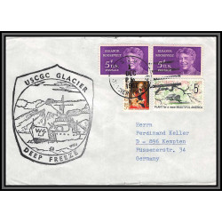 097193 uscgc glacier deep freeze 1/12/1967 usa antarctic antarctique lettre cover