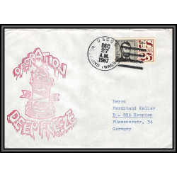 097194 uscgc deep freeze 27/12/1967 usa antarctic antarctique lettre cover