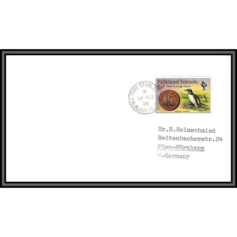 097207 port stanley 19/11/1976 falkland antarctic antarctique lettre cover
