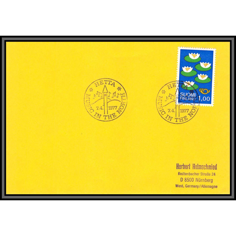 097210 hetta 7/4/1977 music in the north suomi finland arctique arctic north pole lettre cover