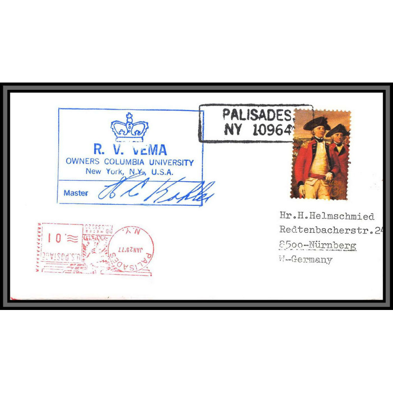 097215 vema palissade columbia university 28/1/1977 usa antarctic antarctique lettre cover