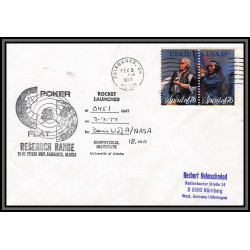 097217 poker rocket launched 8/2/1977 usa antarctic antarctique lettre cover