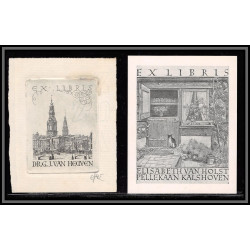 2750 Gerrit Jan van Heuven Goedhart Dutch politician ex libris Epreuve d'artiste artist proof France Signé signed 