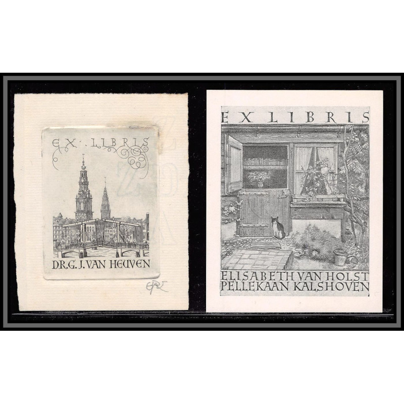 2750 Gerrit Jan van Heuven Goedhart Dutch politician ex libris Epreuve d'artiste artist proof France Signé signed 