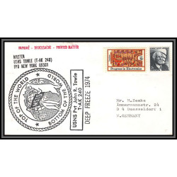 097225 usns towle deep freeze 1974 usa antarctic antarctique lettre cover