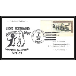 097228 uscgc cutter northwind deepfreeze bear 1/2/1972 usa antarctic antarctique lettre cover