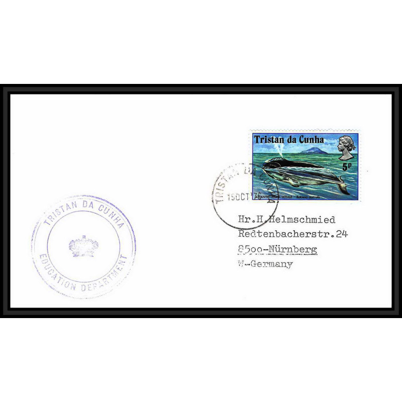 097238 education department 19/10/1976 tristan da cunha antarctic antarctique lettre cover