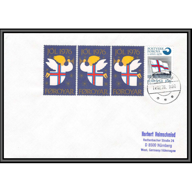 097243 foroyar 17/12/1976 arctique arctic north pole lettre cover