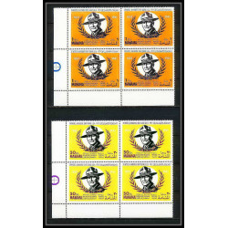 404d - Manama MNH ** Mi N° 31 / 36 A Scout (Pfadfinder jamboree scouts) Farragut state park 1967 bloc 4 spécial margin
