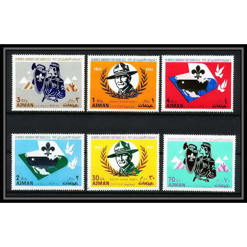 404y - Ajman MNH ** N° 182 / 187 A Scout (Pfadfinder jamboree scouts) Farragut state park 1967