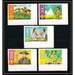 405a - Fujeira MNH ** Mi N° 679 / 683 B non dentelé (Imperf) Scout (Pfadfinder scouting jamboree scouts) japan 1971