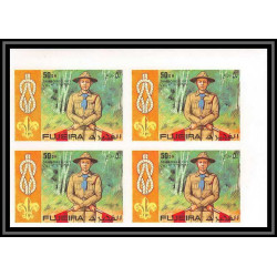 405b Fujeira MNH ** Mi N° 679 / 683 B non dentelé (Imperf) Scout (Pfadfinder scouting jamboree scouts) japan bloc 4