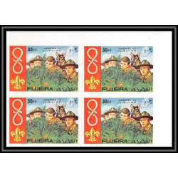 405b Fujeira MNH ** Mi N° 679 / 683 B non dentelé (Imperf) Scout (Pfadfinder scouting jamboree scouts) japan bloc 4