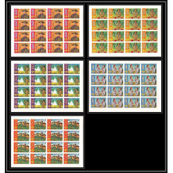 405c - Fujeira MNH ** Mi N° 679 / 683 B Non dentelé imperf Scout (Pfadfinder jamboree scouts) japan feuilles sheet