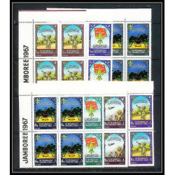 408c - Yemen kingdom MNH ** Mi N° 365 / 371 A Scout (Pfadfinder jamboree scouts) usa idaho 1967 bloc 4 spécial margin