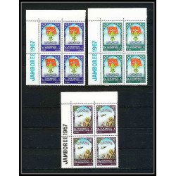 408c - Yemen kingdom MNH ** Mi N° 365 / 371 A Scout (Pfadfinder jamboree scouts) usa idaho 1967 bloc 4 spécial margin