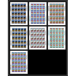408d - Yemen kingdom MNH ** Mi N° 365 / 371 A Scout (Pfadfinder world jamboree scouts) usa idaho 1967 feuilles sheets