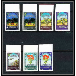 409a - Yemen kingdom MNH ** Mi N° 365 / 371 A Scout Pfadfinder world jamboree scouts usa idaho 1967 Non dentelé imperf
