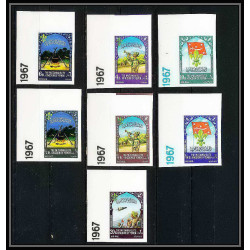 409e - Yemen kingdom MNH ** Mi N° 365 / 371 A Scout Pfadfinder world jamboree scouts usa idaho 1967 Non dentelé imperf