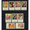 411c Fujeira MNH ** Mi N° 431 / 438 B scènes from the bible adam et eve jesus christ Non dentelé imperf