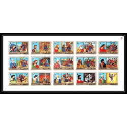 412 Fujeira MNH ** Mi N° 559 / 573 B stations of the cross religion Bible christ non dentelé (Imperf) feuilles sheet