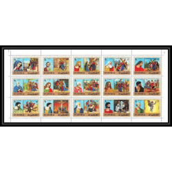 412b - Fujeira MNH ** Mi N° 559 / 573 A stations of the cross religion Bible jesus christ feuilles sheets