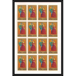 414 - Fujeira MNH ** Mi N° 870 / 874 B european costumes 15 to 19th century non dentelé (Imperf) feuilles sheets