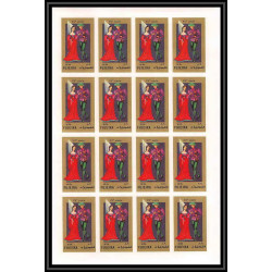 414 - Fujeira MNH ** Mi N° 870 / 874 B european costumes 15 to 19th century non dentelé (Imperf) feuilles sheets